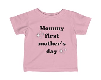 Chemise de fête des mères pour la première maman pour bébé, tenue de fête des mères pour bébé, maman d'amour