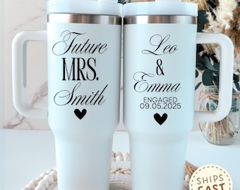 Personalized Future Mrs. Tumbler, 40oz Custom Bride Gift