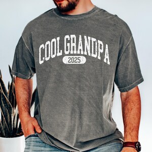 Custom Grandpa Comfort Colors Shirt Cool Grandpa Shirt Retro Grandpa Est Shirt Grandpa Pregnancy Announcement Grandpa Birthday Gift Granddad