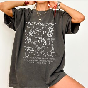 Comfort Colors Fruit of the Spirit T-Shirt: Christian Bible Verse Tee