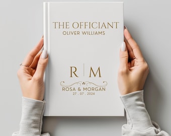 Diario personalizado para el oficiante de bodas, regalo de agradecimiento personalizado