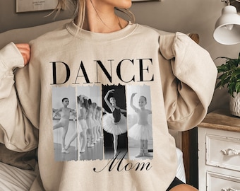 Custom Photo Dance Mom T-Shirt – Personalized Brushstroke Tee, Ballet Gift