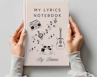 Personalized Lyric Journal – Custom Songwriter Notebook – Musician Song Book – Gift for Guitarists & Singers
