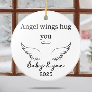 Custom Baby Memorial Ornament, Personalized Miscarriage Gift, Stillborn Keepsake, Infant Loss Tribute, Sympathy Ornament for Baby in Heaven
