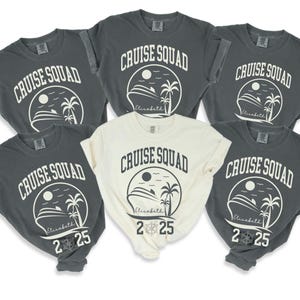 Custom Cruise Squad 2025 Shirt - Personalized Friends Cruise Group Tee - Custom Family Cruise Shirts - Personalized Cruise Squad Group Tee