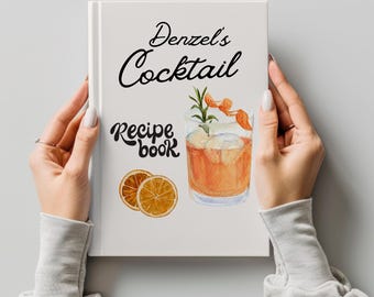 Libro de recetas de cócteles personalizado, diario de barman personalizado