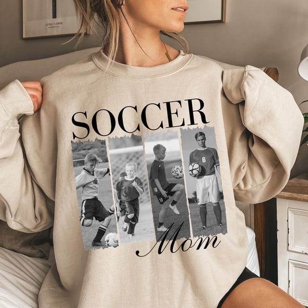 Custom Soccer Mom Photo Shirt, Personalized Comfort Colors Tee