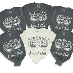 Apres Ski Club Crewneck Sweatshirt | Vintage Retro Skiing Pullover | Trendy Oversized Unisex Sweater for Ski Trips or Bachelorette Parties