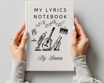 Personalized Lyric Journal – Custom Songwriter Notebook – Musician Song Book – Gift for Guitarists & Singers