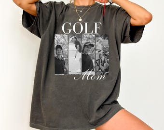 Custom Golf Mom Photo Shirt, Personalized Comfort Colors Tee