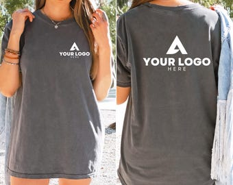 Custom Logo Comfort Colors Shirt, Personalized Company Tee