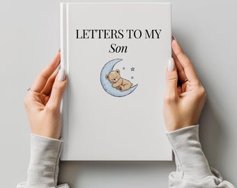 Personalized Letters To My Son Journal, Teddy Bear Keepsake Book