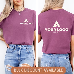 Business Logo Shirt, Custom Company Logo T-Shirt, Comfort Colors®  Customized Design Shirt, Personalized Logo Tee, Custom Brand Shirt Team
