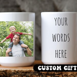 Custom Photo Mug for Dad First Time Fathers Day Photo Grandpa Mug Mom Mug With Photo and Text fathers day Photo Coffee Mug dad Picture Cup
