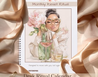 Monthly Reset Planner | Affirmation Pages, Self Care Ritual (Digital Download)