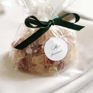 His and Her Favourite Favour Bags  | Fill your own Wedding Favours | Labels + Bags | Her Favorite, His Favorite | Favor Candy Bags