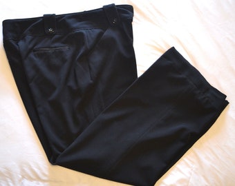 Women's Black Dress Pants, LARRY LEVINE Dress Pants, Size 10 Black Pants, Black Pants, Wide Leg Pants