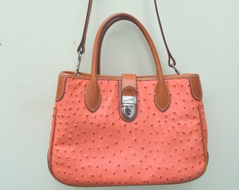 Dooney & Bourke Pink Ostrich Genuine Leather Purse