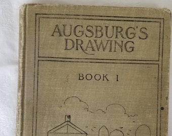 Seltenes antikes Buch, AUGSBURGS ZEICHNUNGEN, BUCH 1, 1901 Buch, Kinderzeichnungs-Lehrbuch
