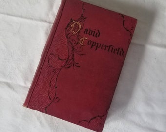 Charles Dickens Book, David Copperfield, Antique book, Rare Book