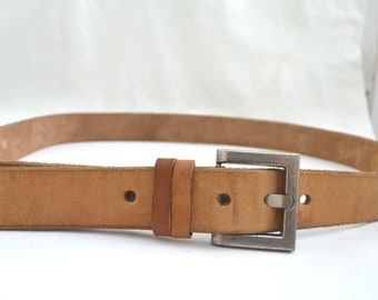 Leather Belt, Brown Belt, 1990s Belt, Vintage Belt, Unisex belt, Women's Belt, Men's Belt, Large Belt, Bluenotes Belt