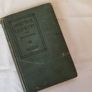 Analytical Geometry for Beginners, 1905 Vintage Book, Antique Science Book