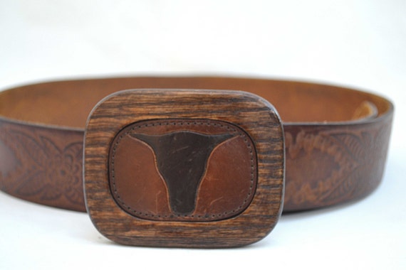 GAP Women’s Leather Tooled Belt Brown S Gap - Women main image 2