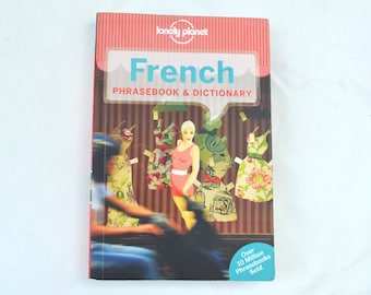Vintage French Guide Book, 1997 France Travel Guide, French Phrasebook and Dictionary, lonely planet book