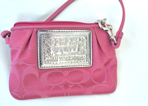 COACH POPPY Purse Magenta Pink Handbag Patent Hobo Medium | #1693253095