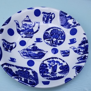 Vintage Saucer, Burgess & Leigh, Stoke on Trent England, Pictorial Britain