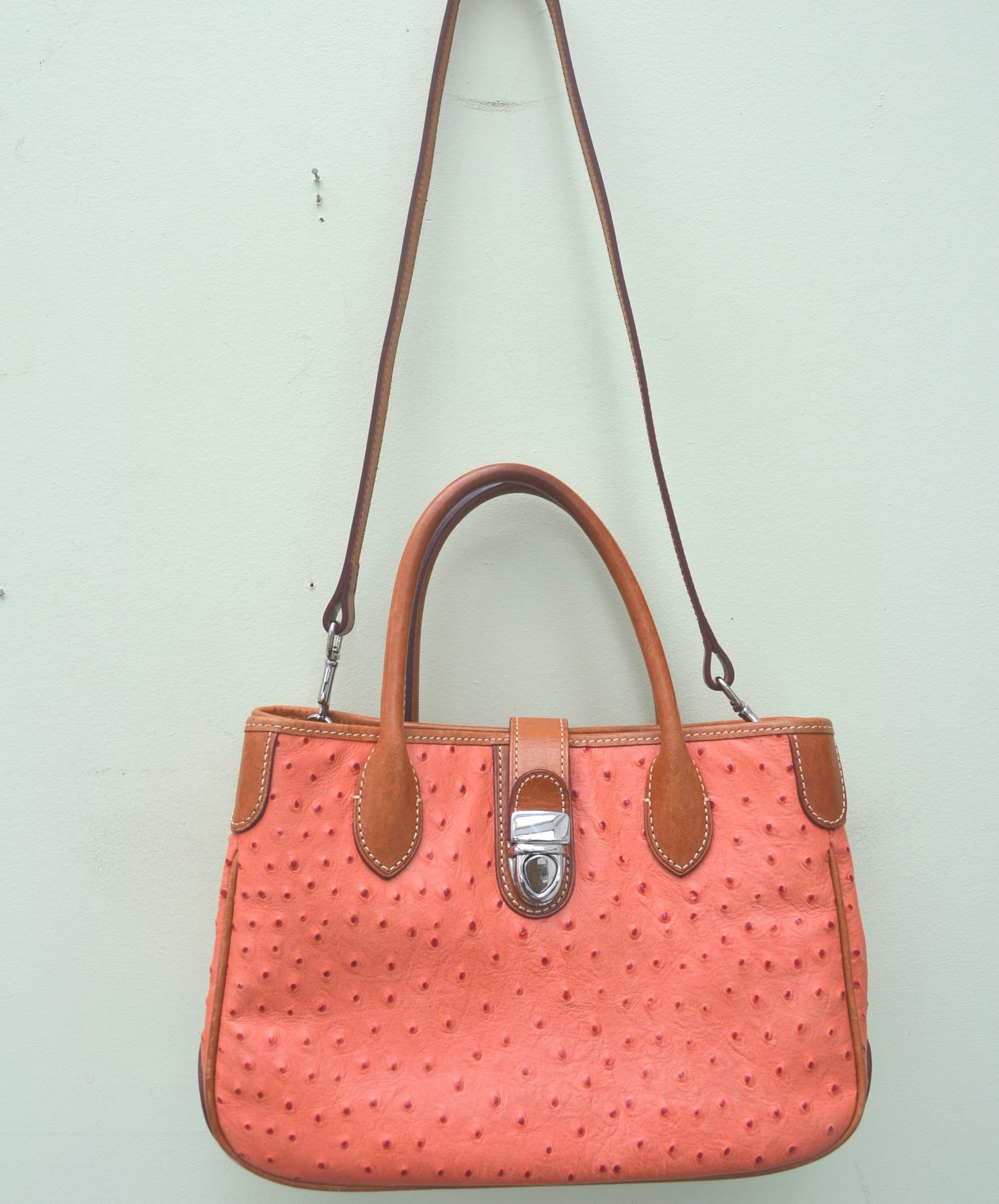 Dooney Bourke Ostrich Collection Leather Tote Bag