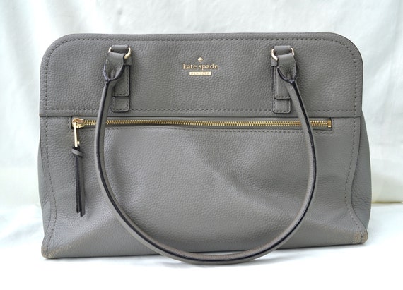 Kate Spade NY Purse Grey Leather Handbag Leather Bag - Etsy