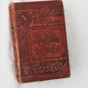 Charles Dickens Book, PICKWICK PAPERS, Illustrated Antique Book, Rare Dickens&#39; Works Book