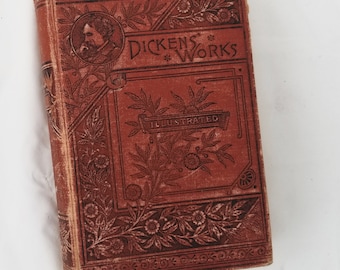 Charles Dickens Book, PICKWICK PAPERS, Illustrated Antique Book, Rare Dickens' Works Book