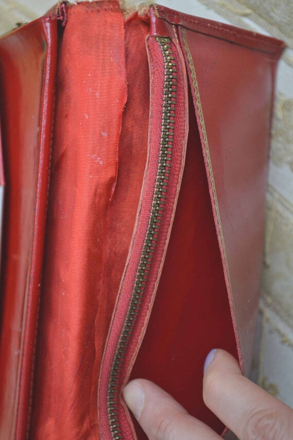 Red Leather Wallet Vintage Ladies Wallet ARISTOCRAT Wallet