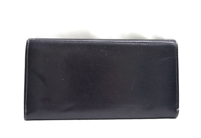 Black Wallet, FORTUNE DUCK Wallet, Vintage Black Wallet, Black Wallet, 1980's Wallet, Foldover Wallet image 2