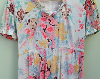 Womens Dress, Vintage Dress, Summer Dress, Floral Dress, Long Dress, 1970s Dress, Size 4/6 Dress, Small Dress, Sun Dress, Retro Dress