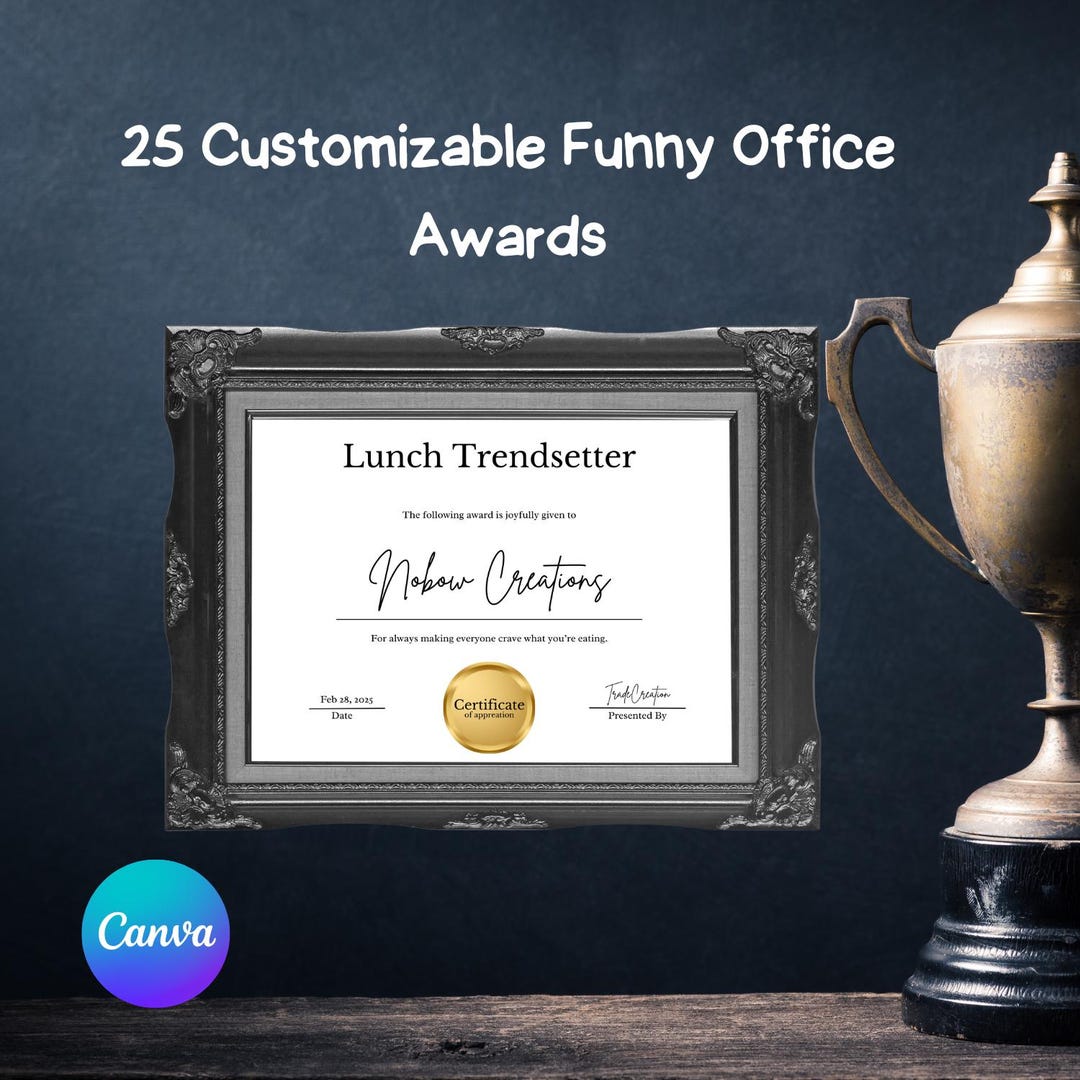 25 Funny Employee Recognition Award Certificates, Editable Template ...