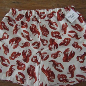 Sierra&#39;s Attic ladies/girls lobster boxer shorts nautical gifts women underwear loungewear girlfriend gifts  pajama shorts