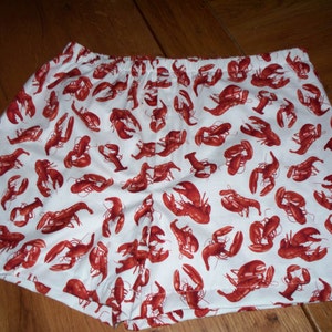 Sierra&#39;s Attic men&#39;s/boy&#39;s lobster boxer shorts nautical gifts men&#39;s underwear loungewear boyfriend gifts