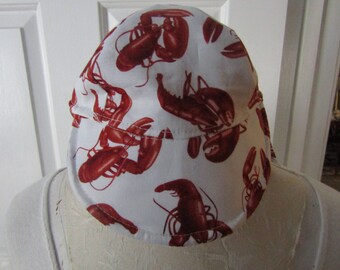 Sierra&#39;s Attic lobster seafood beach sun protector ocean nautical baby child flap sun hat lobster sun hats lobster flap hats beach sun hats
