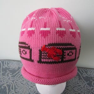 Sierra&#39;s Attic ladies adult  cotton roll hem old fashioned lobster trap w/ buoy seagulls skull cap beanie ladies cotton three season hat
