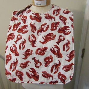 Sierra&#39;s Attic adult lobster bib seafood ocean crayfish nautical gifts feast picnic food protection