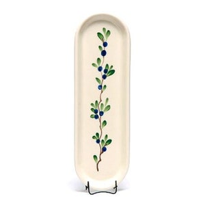 Emerson Creek Stoneware Pottery hand painted blueberry blueberries spoon rest  hostess gifts made in the USA housewarming gifts nature gifts