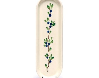 Emerson Creek Stoneware Pottery hand painted blueberry blueberries spoon rest  hostess gifts made in the USA housewarming gifts nature gifts