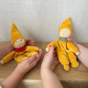 Handmade doll | Dwarf doll | Children&#39;s doll | Waldorf doll | Hand-sewn cotton doll | Fabric dwarf | Small doll | Handmade
