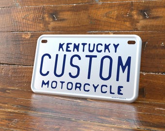 Personalized Kentucky 4x7 Motorcycle ATV/UTV License Plate – Embossed Edge Novelty Tag