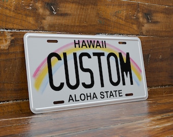 Personalized 6x12 Hawaii License Plate
