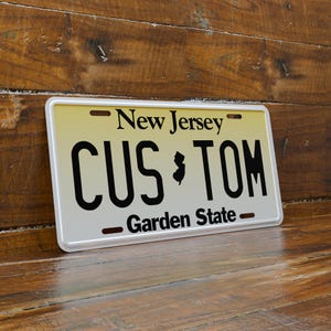 Personalized 6x12 New Jersey License Plate