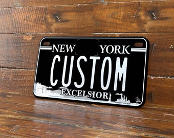 Personalized New York “Blacked Out” 4x7 Motorcycle ATV/UTV License Plate